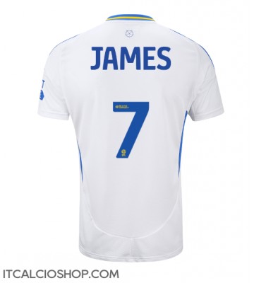 Leeds United Daniel James #7 Prima Maglia 2024-25 Manica Corta